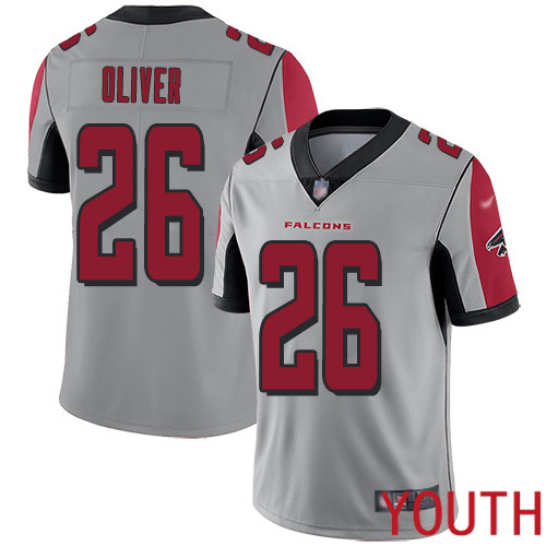 Atlanta Falcons Limited Silver Youth Isaiah Oliver Jersey NFL Football #26 Inverted Legend->youth nfl jersey->Youth Jersey